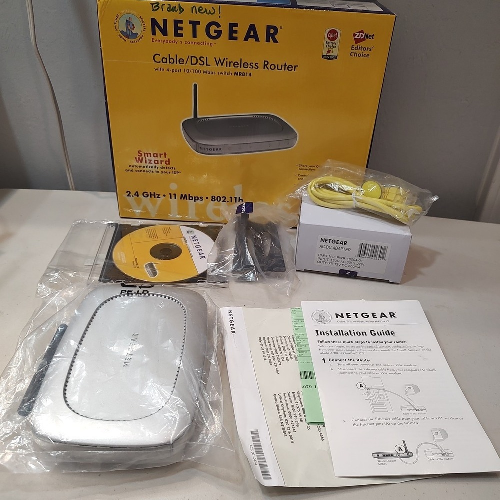 Netgear MR814 V2 11 Mbps 4-Port 10/100 Wireless‎ B Router - Picture 8 of 8